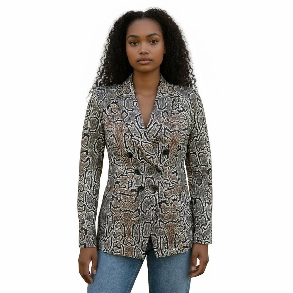 Cabi Python Double Breasted Blazer 3733 Snake Print Size 14 NEW
